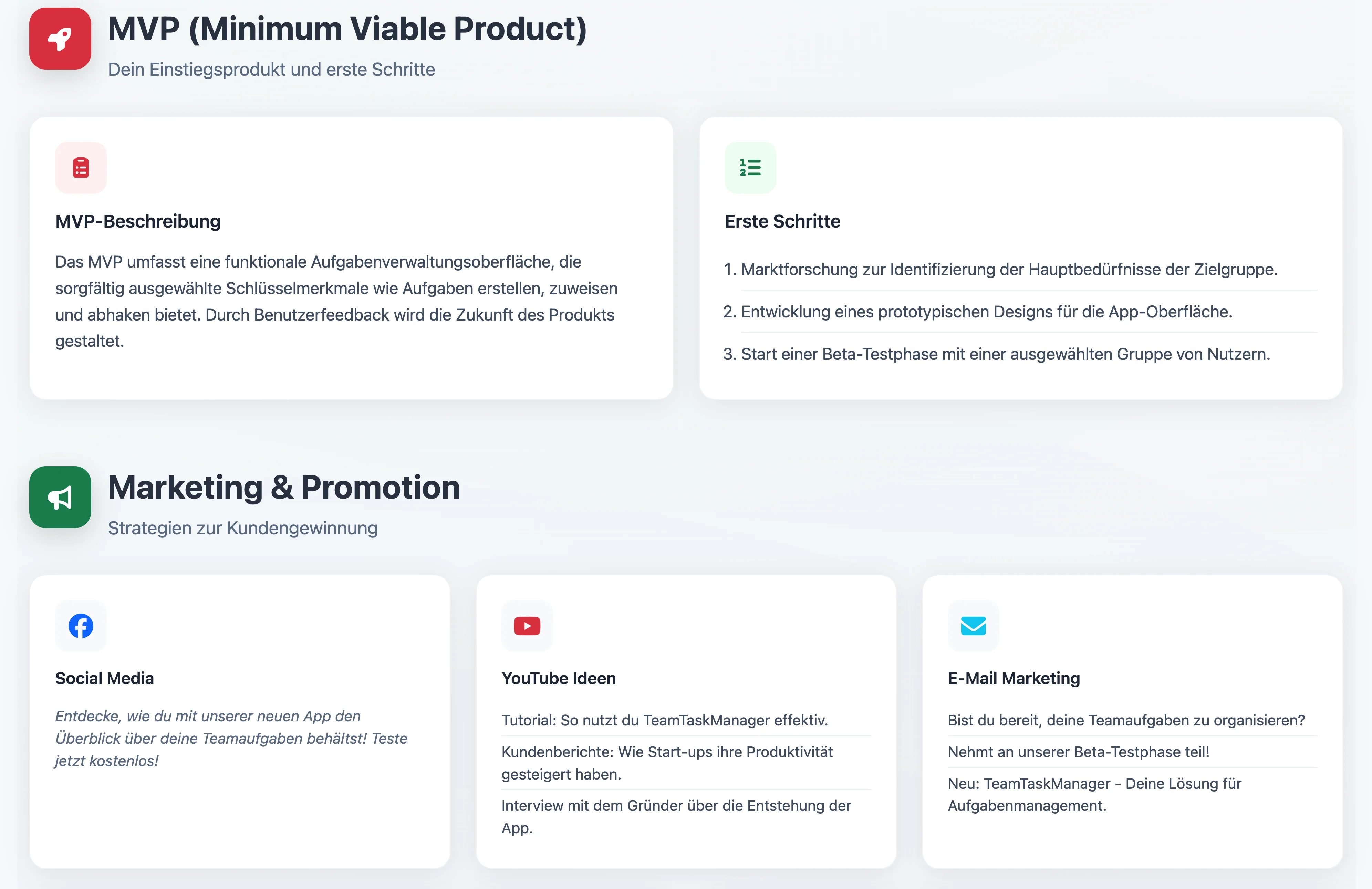 SmartBusinessplan Features Mockup